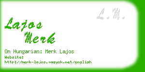 lajos merk business card
